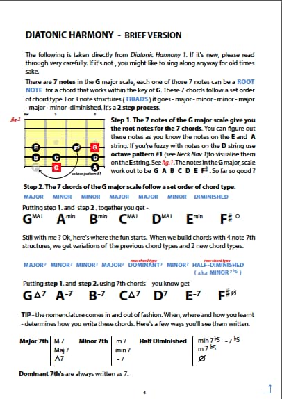 Guitar Factory School p4 daitharm2 Diatonic harmony lev 2 p4